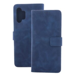 Knygos tipo dėklas dėklai iLike Samsung Galaxy A05s Smart Velvet case Navy Blue