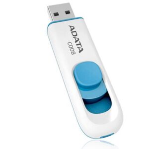Flash drive ADATA  C008 64 GB, USB 2.0, White/Blue 