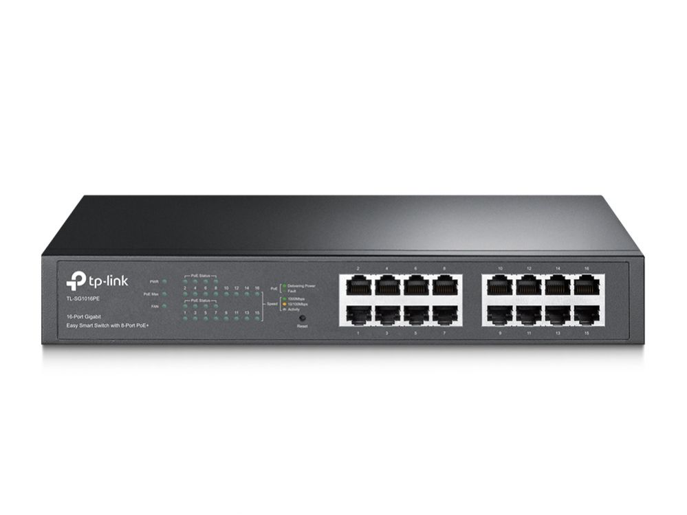 Server - Other Accessories TP-Link Switch TL-SG1016PE Web Managed, Desktop/Rackmountable, 1 Gbps (RJ-45) ports quantity 16, PoE+ ports quantity 8