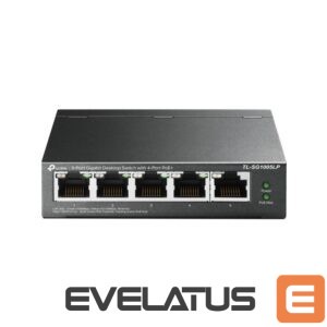 Serveru  - Citi piederumi TP-Link  Switch TL-SG1005LP Unmanaged, Desktop, 10/100/1000 Mbit/s, Ethernet LAN (RJ-45) ports 5, PoE+ ports quantity 4, Power supply type External 