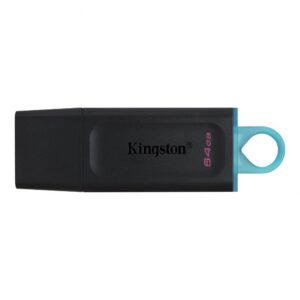 Flash drive Kingston  DataTraveler Exodia USB Flash Drive 64 GB, USB 3.2 Gen 1, Black/Blue, Protective Cap, Large loop 