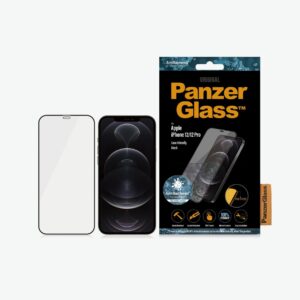 Back panel cover PanzerGlass - For iPhone 12/12 Pro, Glass, Black, Clear Screen Protector, 6.1 