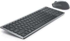 Kompiuterio klaviatūra Dell  KM7120W Keyboard and Mouse Set, Wireless, Batteries included, EN/LT, Titan Gray 