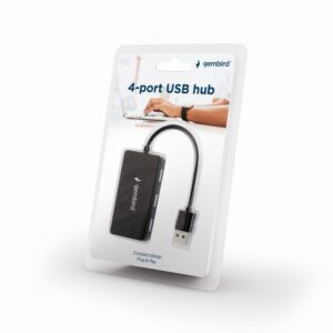 Cable Gembird  4-port USB hub UHB-U2P4-04 Black 