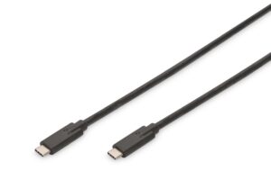 Kabelis Digitus  USB Type-C Connection Cable AK-300139-010-S USB Male 3.1 Gen 2 (Type C), USB Male 3.1 Gen 2 (Type C), Black, 1 m 