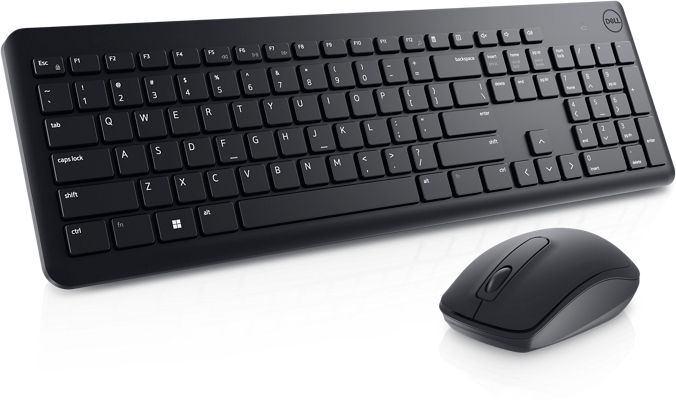 Computer keyboard Dell Keyboard and Mouse KM3322W Keyboard and Mouse Set, Wireless, Batteries included, EE, Black
