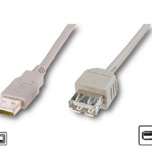 Cable Logilink  USB 2.0 extensio cable, USB A female, USB A male, 3 m, Grey
