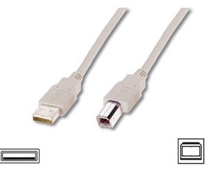 Cable Logilink  USB 2.0 connection cable  USB A male, USB B male, 3 m, Black