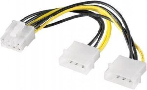 Kabelis Goobay  93241 Power cable/adapter for PC graphics cards; PCI-E to PCI Express 8-pin, 0.15 m 