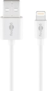 Kabelis Goobay  Lightning USB charging and sync cable 54600  White,  USB 2.0 male (type A), Apple Lightnin male (8-pin) 