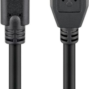 Kaabel Goobay  67995 USB-C to micro-B 3.0 cable  Round cable, SuperSpeed data transfer - The USB-C cable supports data transfer rates up to 5 Gbps - 10 times faster than USB 2.0; Quick charge function - USB-C charging cable for super-fast synchronisation and charging of USB-C enabled devices with a power of up to 15 W., 0.6 m, USB-C (male), micro-B 3.0, Black 