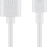 Kabelis Goobay  Micro USB charging and sync cable 43837 White, USB 2.0 micro male (type B), USB 2.0 male (type A) 
