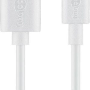 Kaabel Goobay  Micro USB charging and sync cable 43837 White, USB 2.0 micro male (type B), USB 2.0 male (type A) 