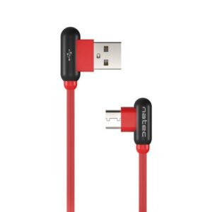 Cable Natec  Prati, Angled USB Type C to Type A Cable 1m, Red 