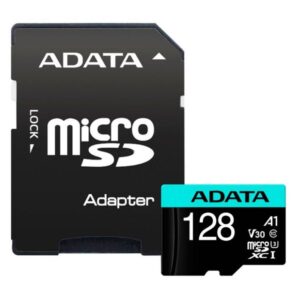 Memory cards ADATA  Premier Pro UHS-I U3 128 GB, micro SDXC, Flash memory class 10, with Adapter 