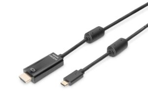 Kabelis Digitus  USB Type-C adapter cable, Type-C to HDMI A M/M, 2.0m, 4K/60Hz, 18GB, bl, gold 