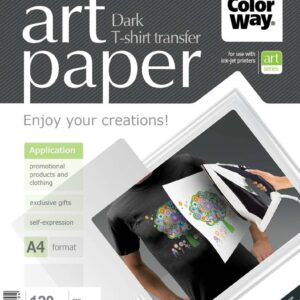 Офисные принадлежности ColorWay  ART T-shirt transfer (dark) Photo Paper, 5 sheets, A4, 120 g/m²