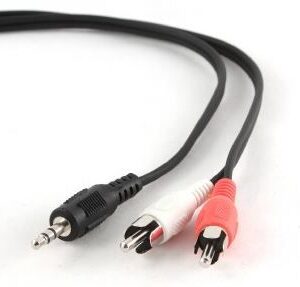 Kaabel Cablexpert  2.5m, 3.5mm/2xRCA, M/M 2.5 ", Black, Red, White 