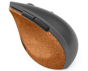 Computer mouse Lenovo  Go Wireless Vertical Mouse Wireless optical, Storm grey with natural cork, USB-A, 1 x AA batteries (included) 