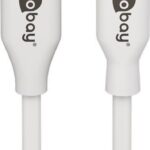 Cable Goobay  Lightning - USB-C  USB charging and sync cable, 2 m, white  USB-C  male Apple Lightning male (8-pin) 