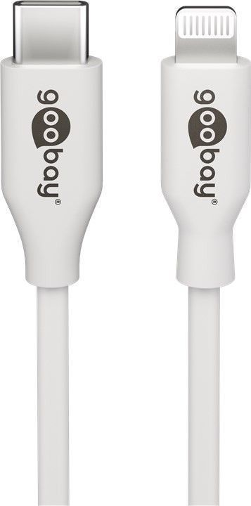 Kaabel Goobay Lightning - USB-C USB charging and sync cable, 2 m, white USB-C male Apple Lightning male (8-pin)