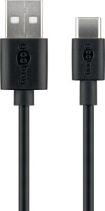 Cable Goobay  59122 USB 2.0 cable (USB-C  to USB A), black 