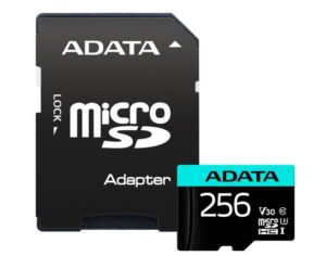 Atminties kortelės ADATA  Premier Pro UHS-I U3 256 GB micro SDXC Flash memory class 10 with Adapter 