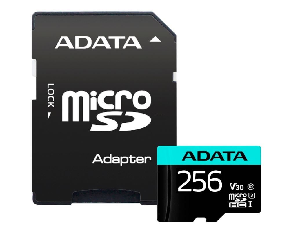 Memory cards ADATA Premier Pro UHS-I U3 256 GB micro SDXC Flash memory class 10 with Adapter