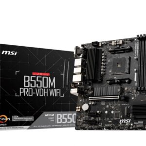 Motherboard for AMD processors MSI  Mainboard||AMD B550|SAM4|MicroATX|2xPCI-Express 3.0 1x|2xM.2|1xPCI-Express 4.0 16x|Memory DDR4|Memory slots 4|1x15pin D-sub|1xHDMI|1xDisplayPort|2xUSB 2.0|4xUSB 3.2|1xPS/2|1xRJ45|3xAudio port|B550MPRO-VDHWIFI 