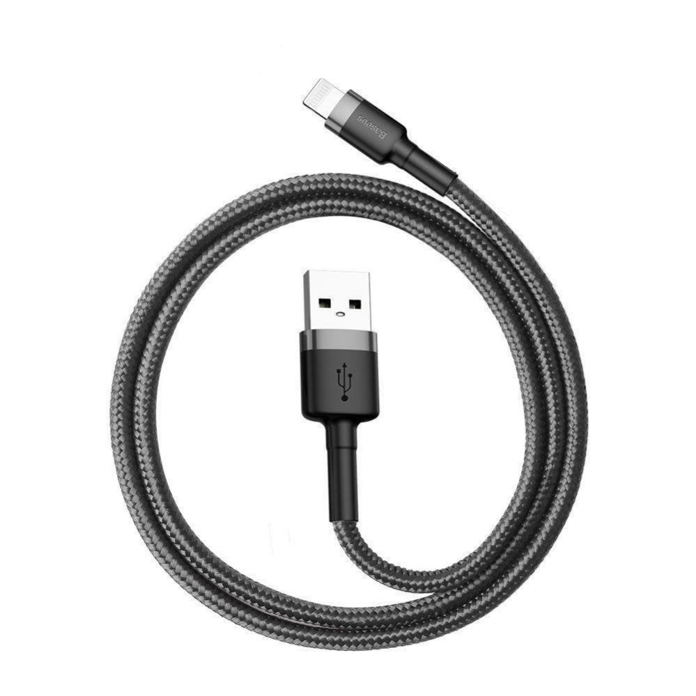 Kabelis Baseus CABLE LIGHTNING TO USB 2M/GRAY/BLACK CALKLF-CG1