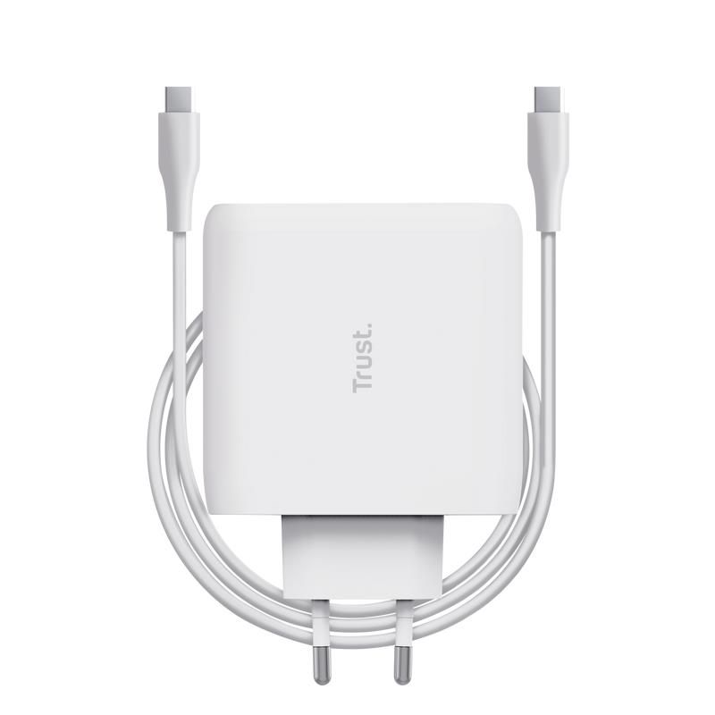 Cables and wires Trust MOBILE CHARGER WALL MAXO 100W/USB-C WHITE 25140
