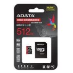 Cita datorprece ADATA  MEMORY MICRO SDXC 512GB W/AD./AUSDX512GUI3V30SHA2-RA1 
