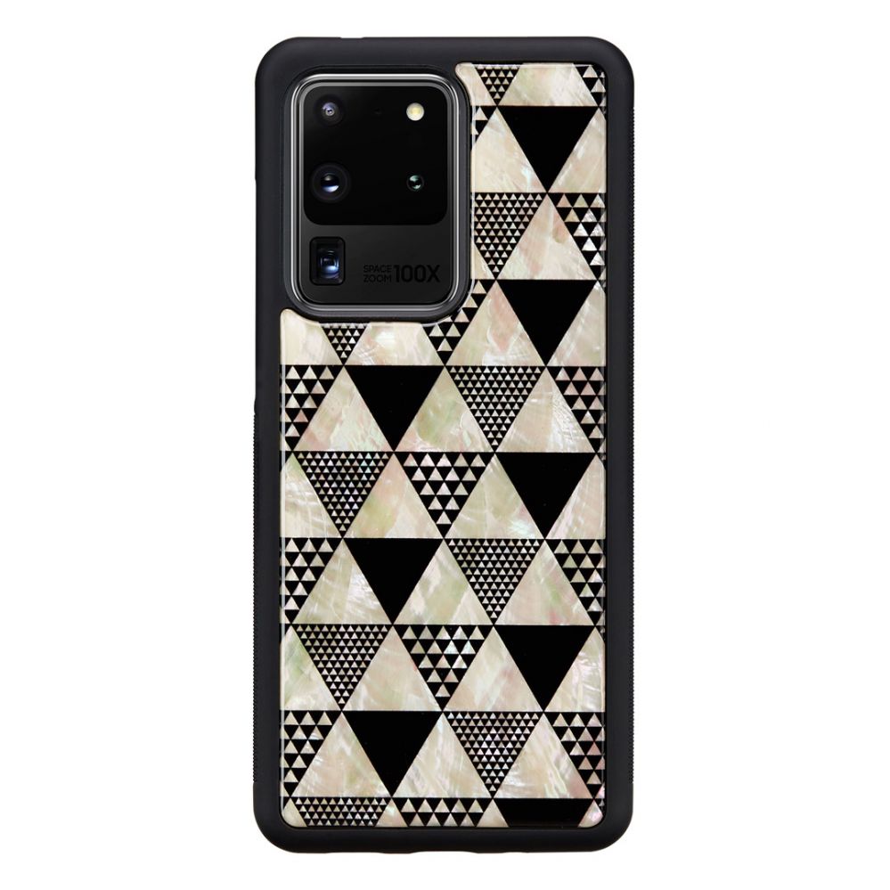 Cases Ikins Samsung case for Samsung Galaxy S20 Ultra pyramid black