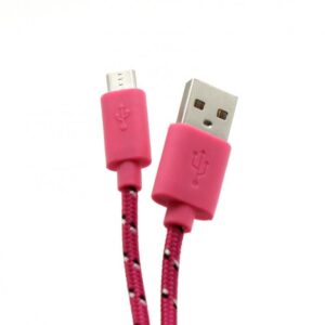 Įkrovikliai ir kabeliai Sbox  USB->Micro USB 1M USB-1031P pink 