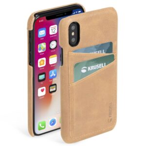 Dėklai Krusell Apple Sunne 2 Card Cover Apple iPhone XS Max vintage nude 
