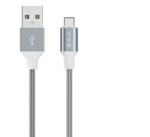 Lādēšanas ierīces un kabeļi Devia  Pheez Series Cable for Micro USB (5V 2.4A,1M) grey