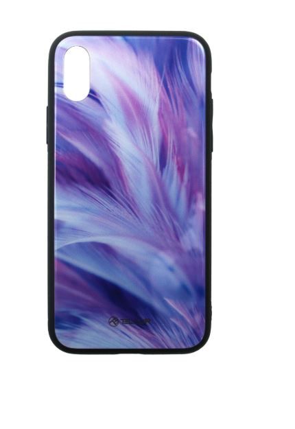 Ümbrised Tellur Apple Cover Glass print for iPhone XS feather