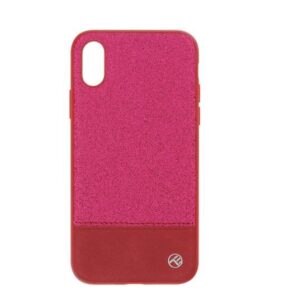 Maciņi Tellur Apple Cover Synthetic Leather Glitter II for iPhone X/XS pink 