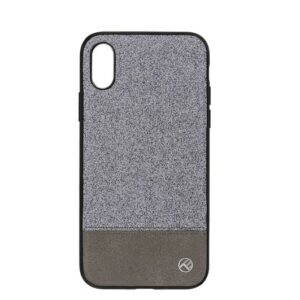 Maciņi Tellur Apple Cover Synthetic Leather Glitter II for iPhone X/XS silver 
