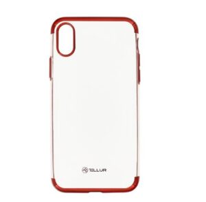 Maciņi Tellur Apple Cover Silicone Electroplated for iPhone X/XS red 