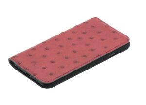 Maciņi Tellur Apple Book case Ostrich Genuine Leather for iPhone 7 red 