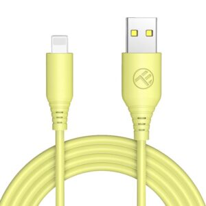 Cables and wires Tellur  Silicone USB to Lightning cable 3A, 1m, yellow 