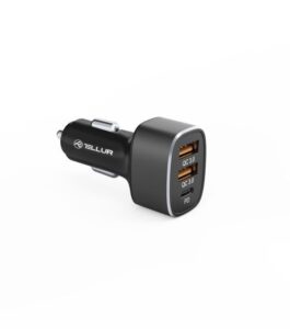 Aksesuarai automobiliui Tellur  Car Charger FCC9, 56W, 9A (2XQC 3.0 + PD20W) black 