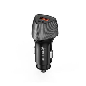 Aksesuarai automobiliui Tellur  FCC10 car charger 38W, 6A (PD20W + QC3.0) black 