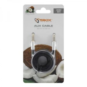 Audio kabelis Sbox  AUX Cable 3.5mm to 3.5mm 3535-1.5W coconut white 