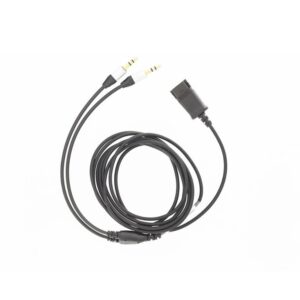 Lādēšanas ierīces un kabeļi Tellur  QD to 2 x Jack 3.5mm adapter cable 2.2m black 