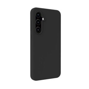 Back panel cover Evelatus Samsung Galaxy S24 FE Premium Magnetic Soft Touch Silicone Case Black