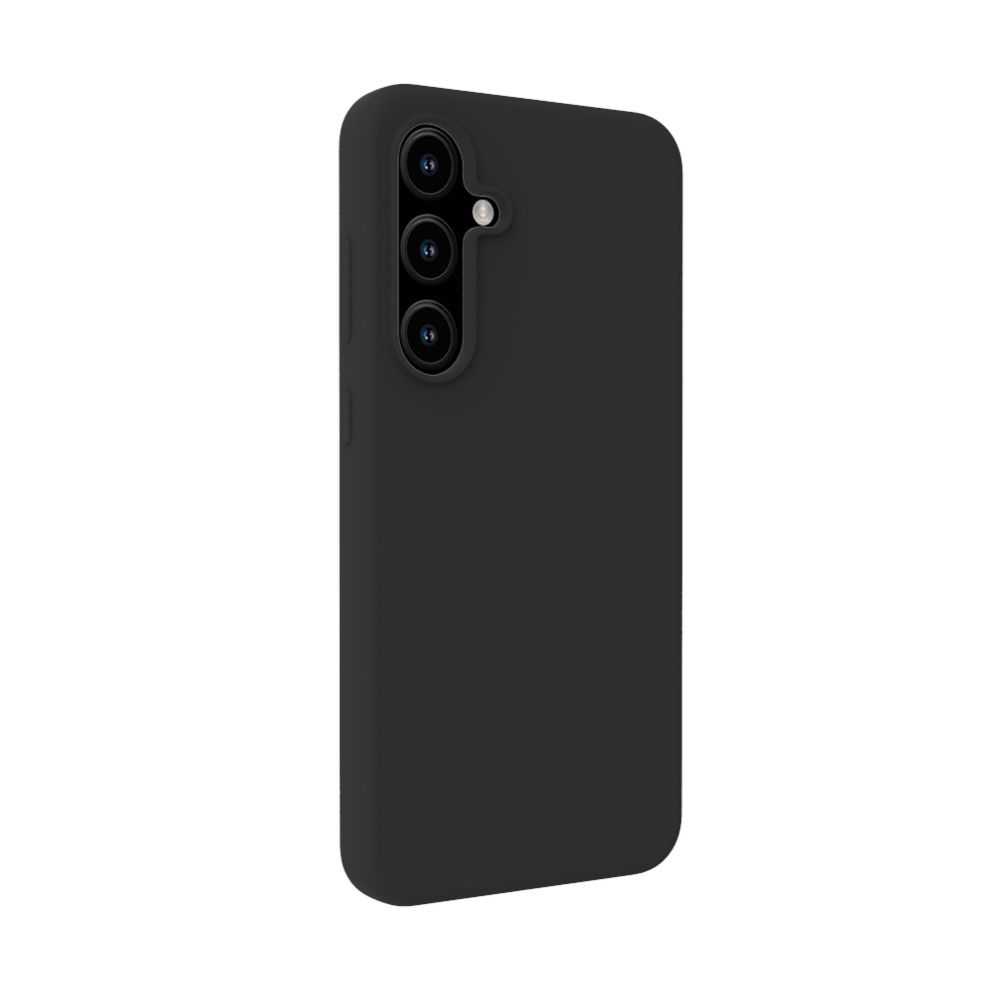 Back panel cover Evelatus Samsung Galaxy S24 FE Premium Magnetic Soft Touch Silicone Case Black