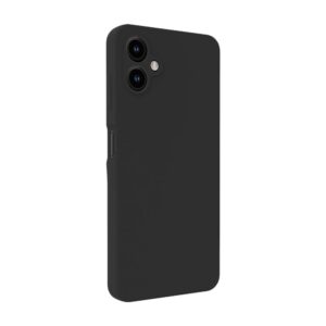 Back panel cover Evelatus Samsung Galaxy A06 5G Premium Magnetic Soft Touch Silicone Case Black