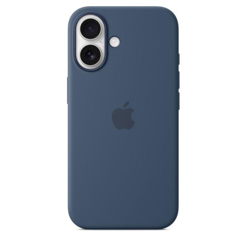 Tagakaaned Apple - iPhone 16 Silicone Case with MagSafe Denim Blue